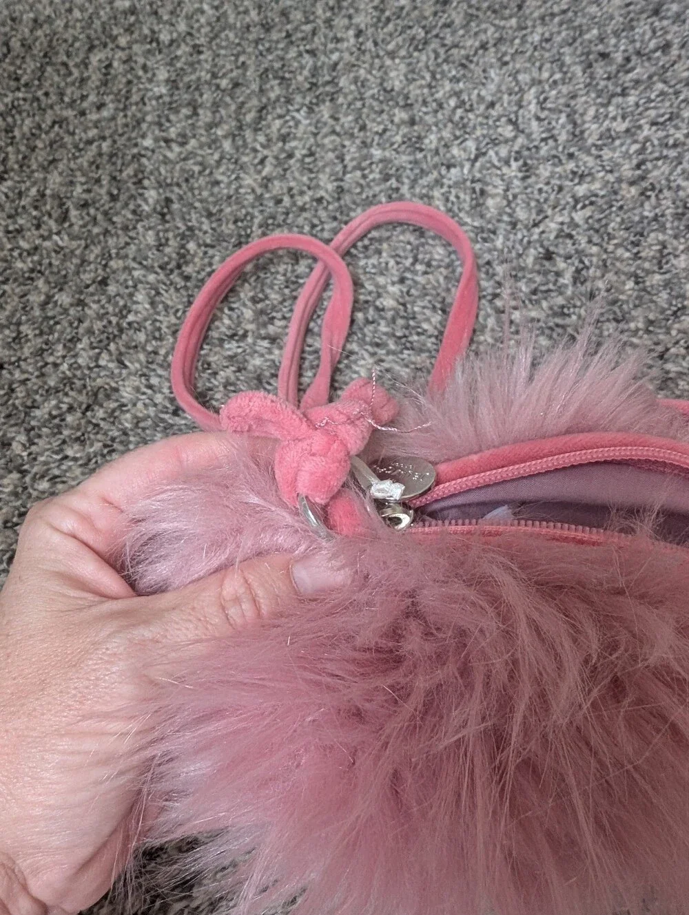 Jellycat Fluffy Fancies Pink Flamingo Plush Crossbody Bag Purse